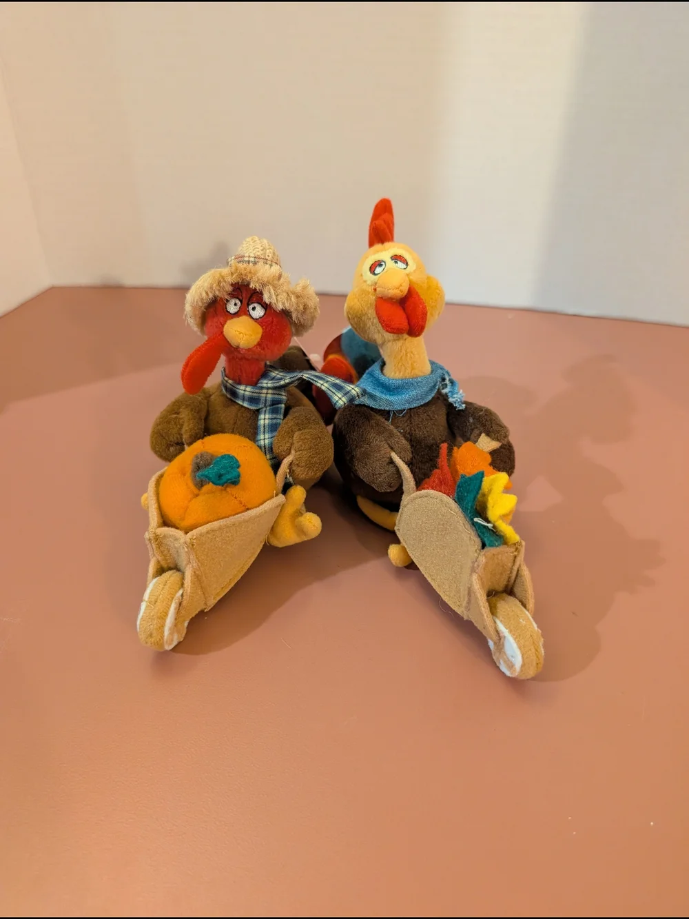Lot of TWO (2) Gund Fallin' Into Autumn Zip Along Turkeys